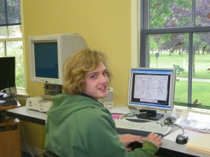 Shawn at the research station in the Oshawa Archives!  Welcome back Shawn!