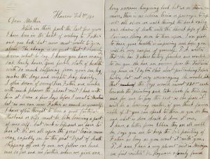 Letter from George Henry to his mother Lurenda, 1880.