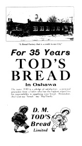 Advertisement for Tod's Bread